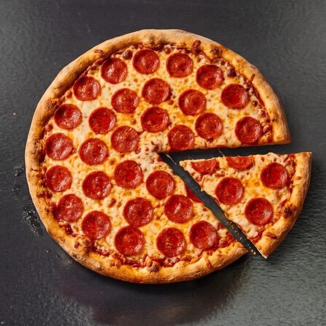 Pepperoni Pizza (L).